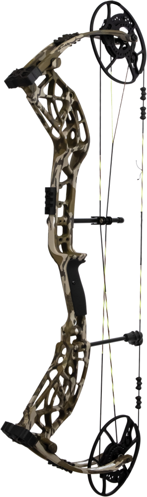 Arc à Poulies Bear THP Adapt 2 RTH - Main Gauche, 70lbs, 24-31" Allonge - Camo Mossy Oak Bottomland - Neuf